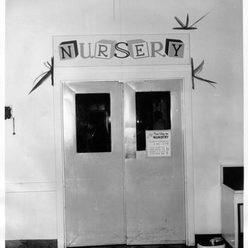 [Entrance to nursery at Mount Zion Hospital]