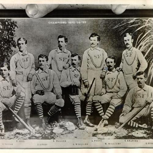 [Team photo of early ancestor of the San Francisco Seals]