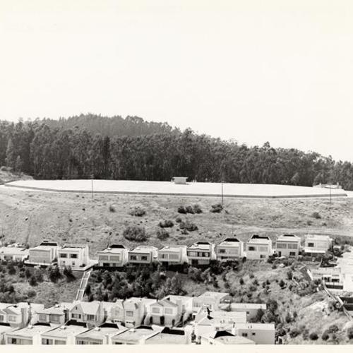 [View of Glenbrook and Palo Alto Avenue at Twin Peaks Reservoir]