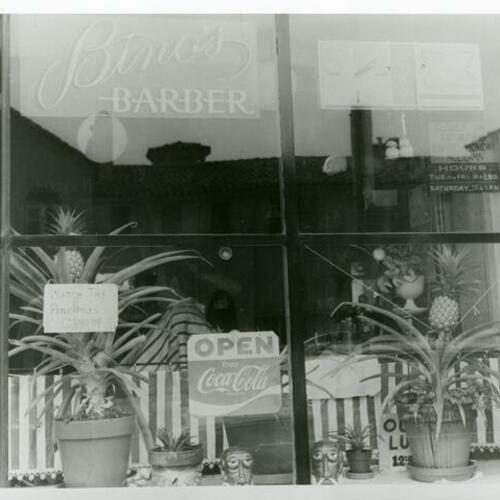 [Bino's Barber Shop at 108 Sagamore Street]