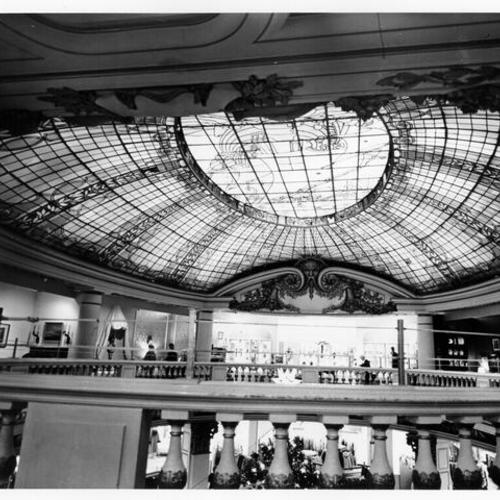 [Stained glass dome inside the City of Paris department store]