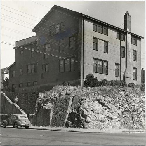 [San Francisco State College dormitory at Utah and Mariposa streets]