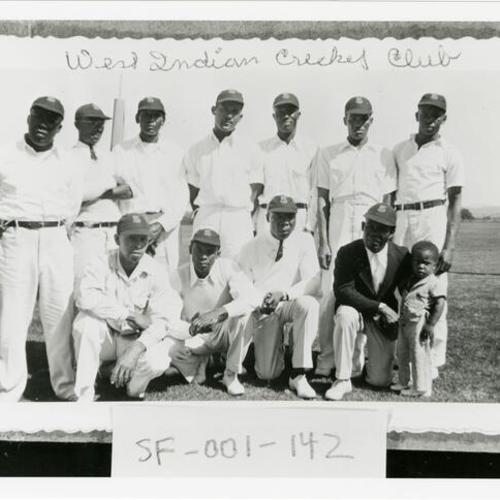 [West Indian Cricket Club at Hans Park before a game]
