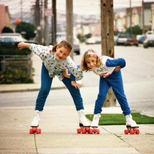 [Margarita's daughters Rachel and Marciel skating on 44th Avenue and Pacheco]