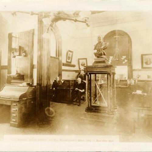 Chief Engineer Dennis Sullivan and Fire Commissioner's Office, 1905 in New City Hall