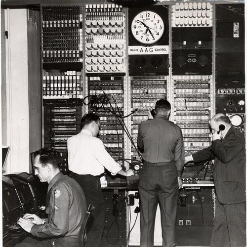 [Control room of the Sixth Army's Communication Center at the Presidio]