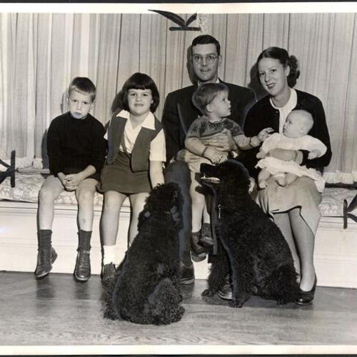 [Candidate for supervisor Roger Lapham Jr. with wife, Nancy Scott, and children]