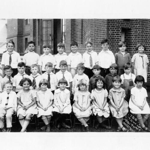 [Group of children in unidentified class photograph]