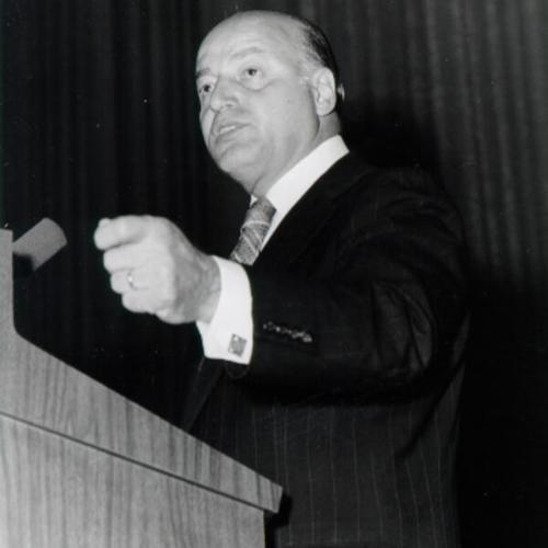 [Joseph Alioto speaking at the 44th Water Pollution Control Federation 1971 Conference]