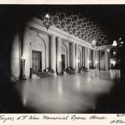 Foyer, S.F. War Memorial Opera House