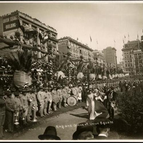 [King and Queen at Union Square, Parade from Portola Festival]