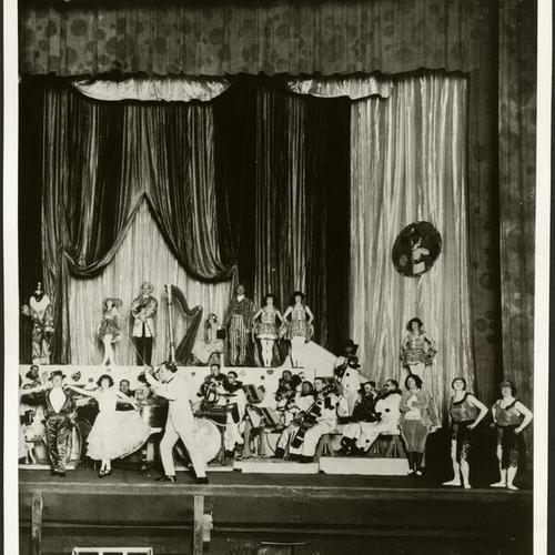 [Musicians and performers on stage at the Granada Theater]