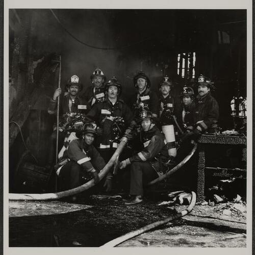 Publicity photo for San Francisco Fire Department firefighters