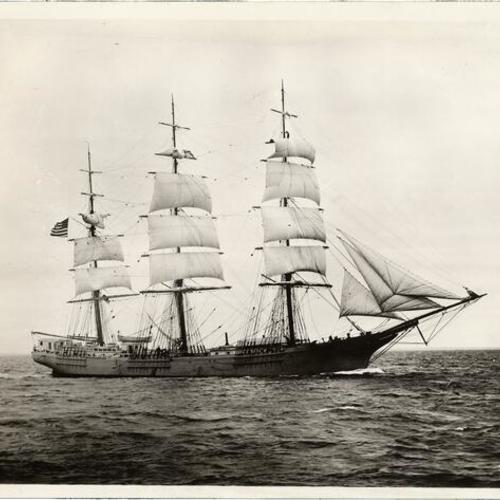 [Wooden, 3-masted sailing ship "Hotspur"]