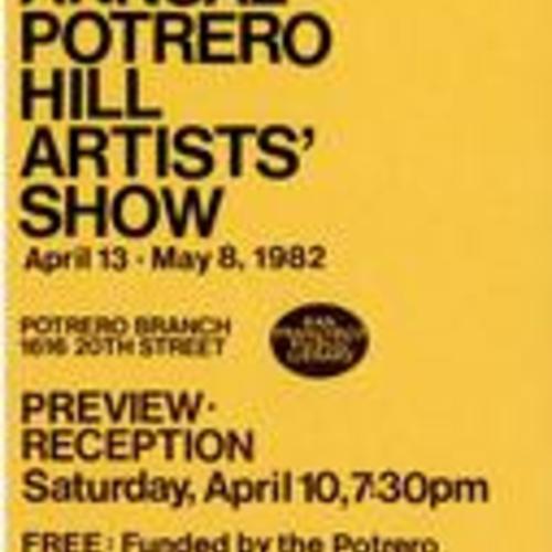 27th Annual Artists' Show, Program Flyer