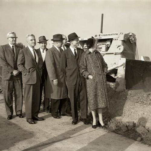 [Mayor Elmer Robinson, Dr. Harold Spears, superintendent and others at groundbreaking of unidentified school]