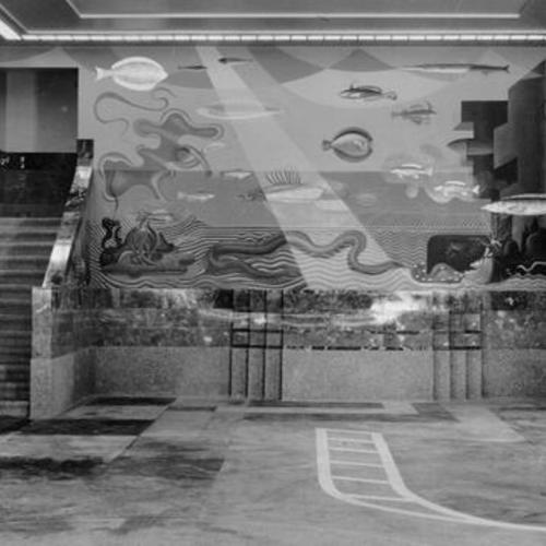 [Mural depicting the story of the lost continent of Atlantis doe by Hilaire Hiler in Aquatic Park]