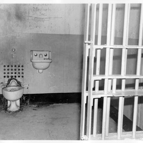 [Solitary confinement cell at Alcatraz Prison]