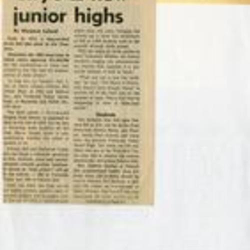 First look at City's 2 new junior highs; newspaper article, San Francisco Progress (p. 1 of 2), 12-18-1970