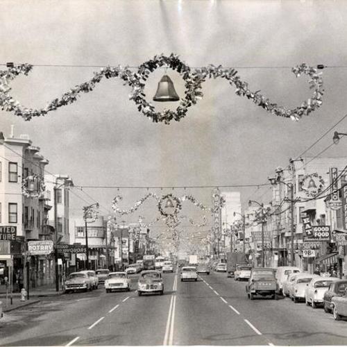 [Looking up Mission Street at Leo Street in the Excelsior]