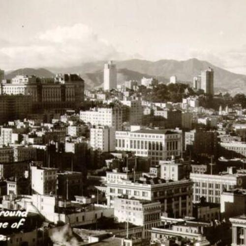 [View of downtown overlooking Mount Tamalpais]