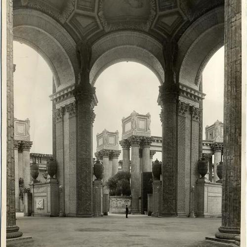 [Looking toward Colonnades from Rotunda of Dome, Palace of Fine Arts]