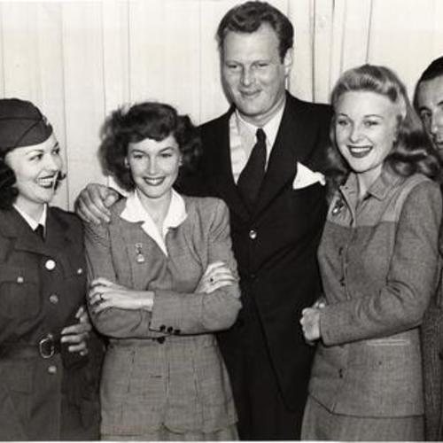[American Women's Voluntary Services (AWVS) members and movie stars in the world premiere of the movie 'Eagle Squadron' at the Orpheum]