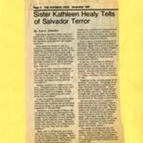 Sister Kathleen Healy Tells of Salvador Terror, November 1987