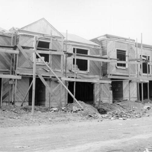 [Construction of several homes on Mangels Street at Plymouth]