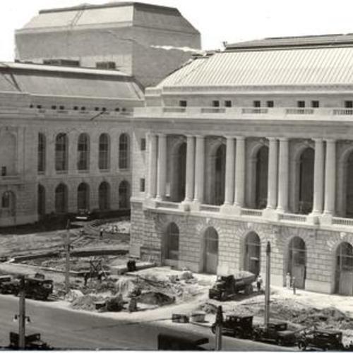 [Construction of stage in War Memorial Opera House]
