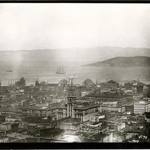 [View of San Francisco waterfront from Nob Hill]