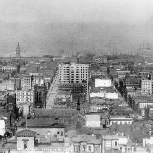 View between Pine and Bush streets, 1905