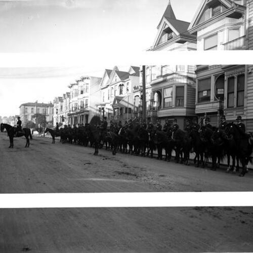 [San Francisco Police Department, officers on horseback for Police Chief William Biggy's funeral]