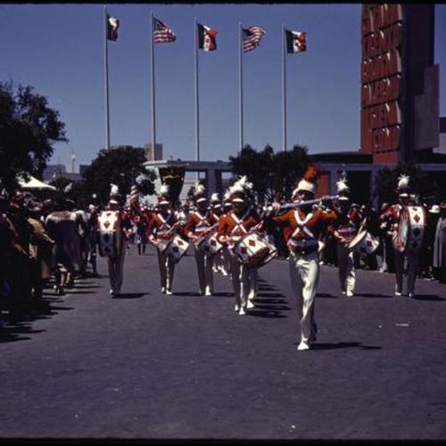 Southern Pacific marching bands in Exposition Southern Pacific Day parade