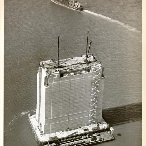 [Construction of Pier W-4 of the San Francisco-Oakland Bay Bridge]