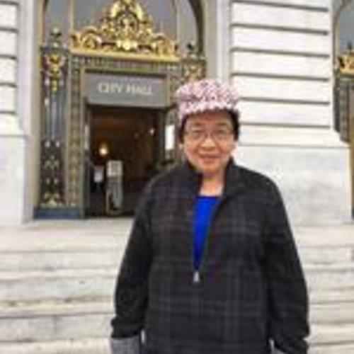[Pablo's sister Ester in front of San Francisco City Hall]