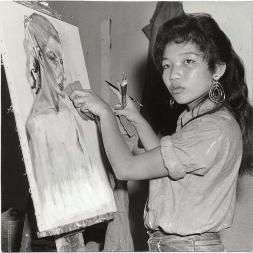 [Student Joan Low at the California School of Fine Arts]