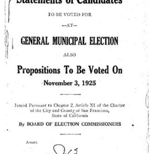 1925-11-03, San Francisco Voter Information Pamphlet