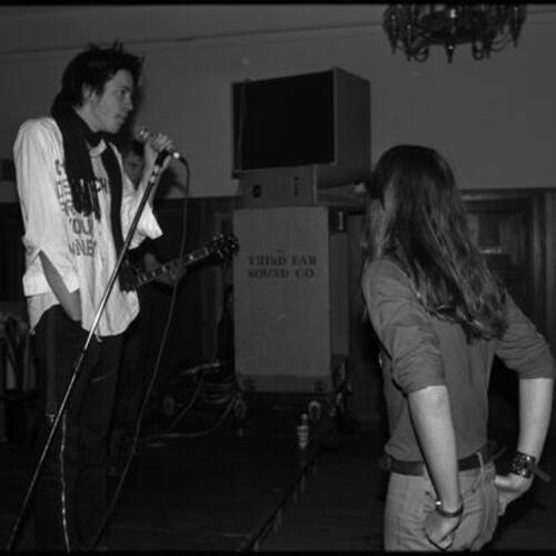 V. Vale's band performing at Aitos, Berkeley; with Johnny Genocide (Hugh Patterson)