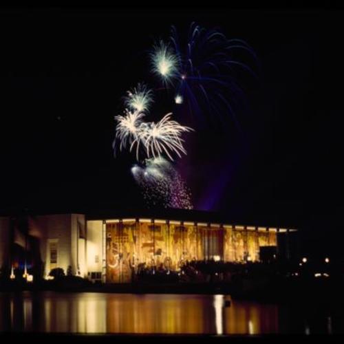 Fireworks over the California Auditorium