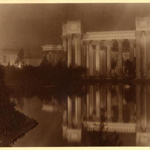[Night view of Palace of Fine Arts]