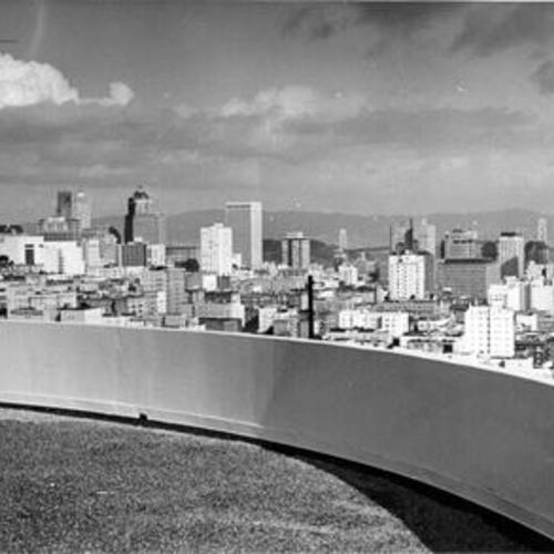 [View of San Francisco from the Carillon Tower apartments, near the Western Addition, looking east]