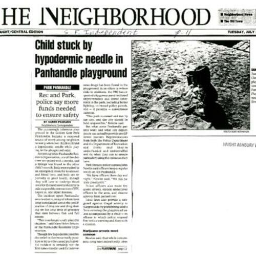 Child Stuck by Hypodermic Needle..., SF Independent, July 15 1997