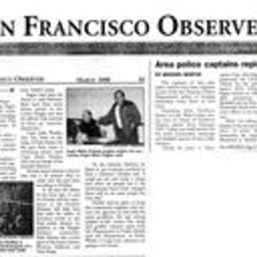 Area Police Captains Replaced, San Francisco Observer, March 2000