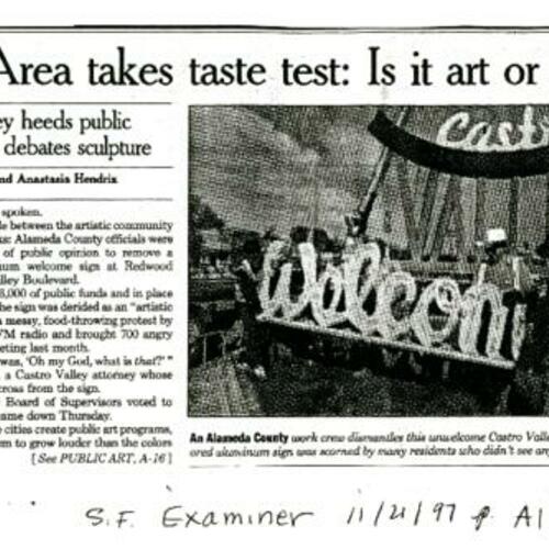 Bay Area Takes Taste Test..., SF Examiner, November 21 1997