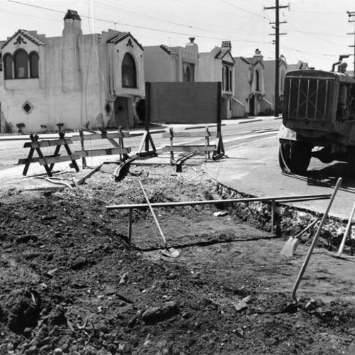 [Road construction at Ocean Avenue and San Jose]