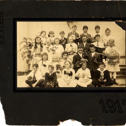 [Class photo, Parkside School, 1917]