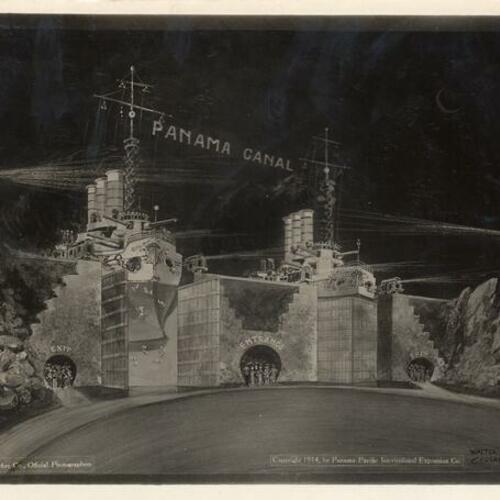 [Panama canal building in The Zone at the Panama-Pacific International Exposition]