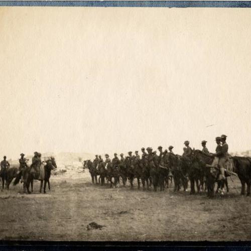 [Group of cavalry men on horseback in the Presidio]