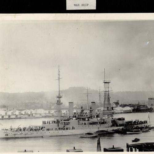 [Battleship at Albers Dock]